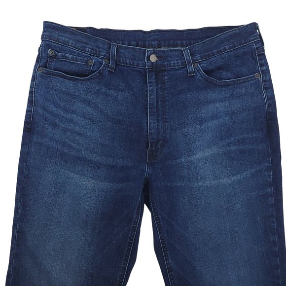 Levis 541 Athletic Taper Fit Jeans Denim Mens 38 x 32 Altered Hem Dark Wash - Picture 3 of 8